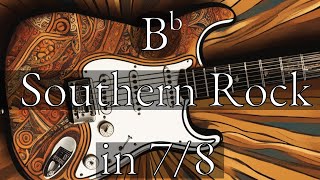 Southern Blues Rock Guitar Backing Track in 7/8 │Bb Mixolydian│Bright & optimistic│