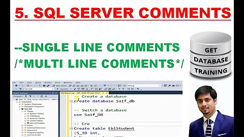 How to write Comments in an SQL Server Script File