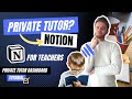 Notion tutorial for tutors  teachers lesson planning student tracking and appointments made easy