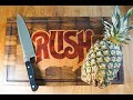 Making a RUSH-themed inlaid end-grain cutting board on CNC