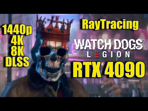 Watch Dogs Legion RTX 4090 OC | 1440p - 4K - 8K & DLSS RayTracing Maxed Out | FRAME-RATE TEST