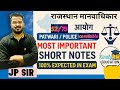 राजस्थान मानवाधिकार आयोग | Patwari &amp; Police Exam 2025 | Most Important Short Notes ✔️#patwari2025