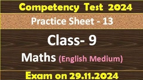 pseb competency based paper class 9th maths worksheet 13 test 2024 l worksheet 13 english medium