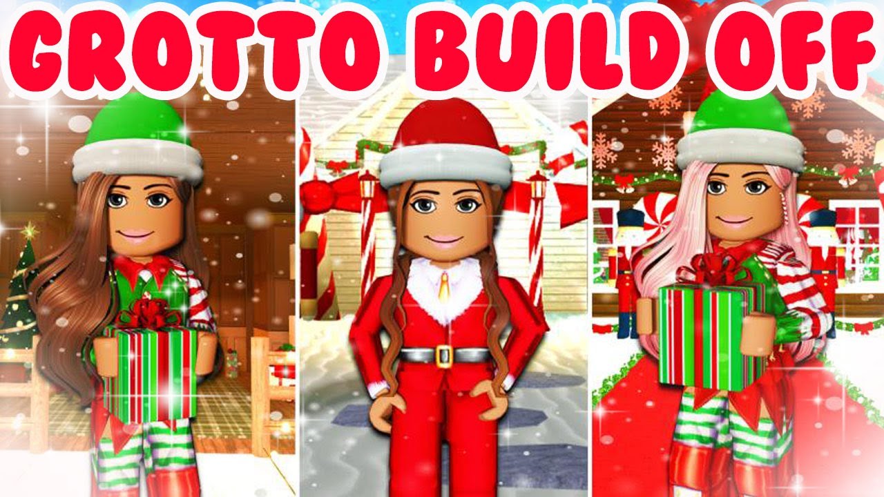 Bloxburg | Christmas Grotto Build Off Challenge with Amberry and