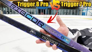 CCM Ribcor Trigger 7 Pro vs Trigger 8 Pro hockey stick review - Which should you buy ?