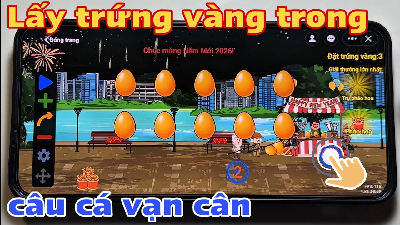 Cách lấy (câu) trứng vàng trong câu cá vạn cân bằng auto click nhanh nhất 