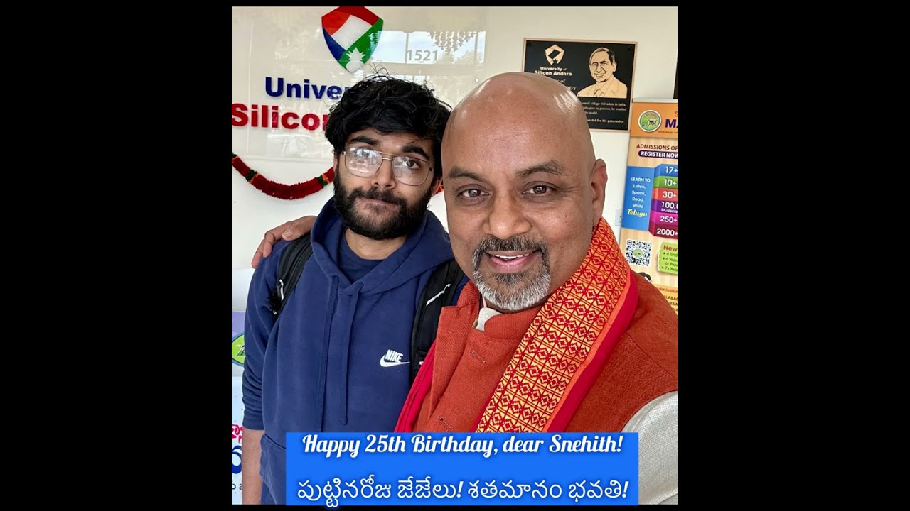 Happy 25th Birthday, Dear Snehith!