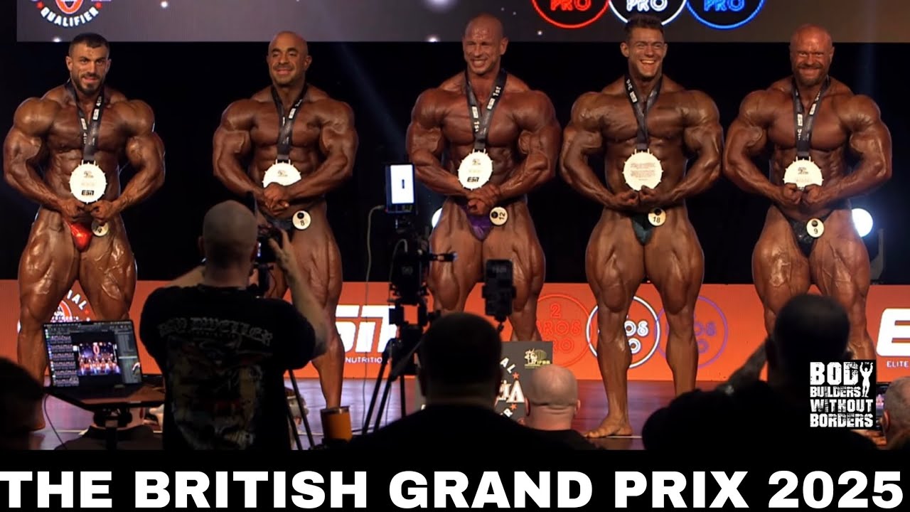 THE BRITISH GRAND PRIX 2025 MEN'S OPEN BODYBUILDING TOP 4 | 2 BRO'S PRO EVENT 2025