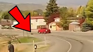 Dog Falls Out Of Pickup Truck In Ennis Montana | Dash Cam Video