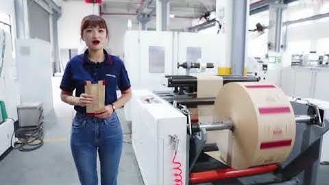 V bottom paper bag bread bag making machine running explanation