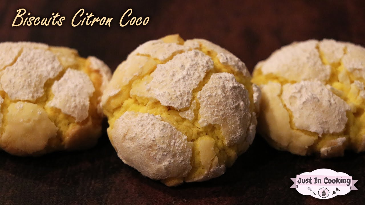 Recette de Biscuits Craquelés Citron Noix de Coco
