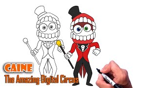 How to Draw CAINE | The Amazing Digital Circus - step by ...