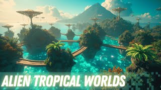 Alien Tropical Worlds 4K | Cinematic AI-Generated Sci-Fi Paradise