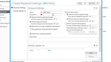 Using the GUI for Fine-Grained Password Policies on Windows Server 2012