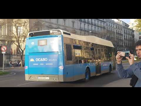 Here is the EMT bus 2126 on the number 9 in Madrid Saturday 8 April ...