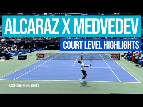 Carlos Alcaraz x Daniil Medvedev | Court Level Practice Set | 2023 Toronto | 4K