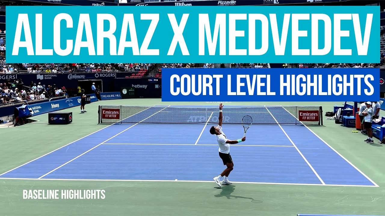 Carlos Alcaraz v. Daniil Medvedev | 2023 Court Level Practice Match | 4K