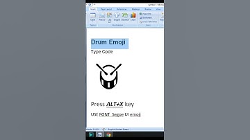 Drum 🥁 Emoji in Ms Word #viral #reels #trending #youtubeshorts #shorts