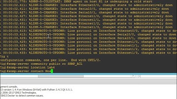 SNMP trap configuration on Cisco routers using local GNS3 server
