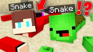 JJ And Mikey TURNED INTO SNAKES in The BIG TOWER in Minecraft Maizen