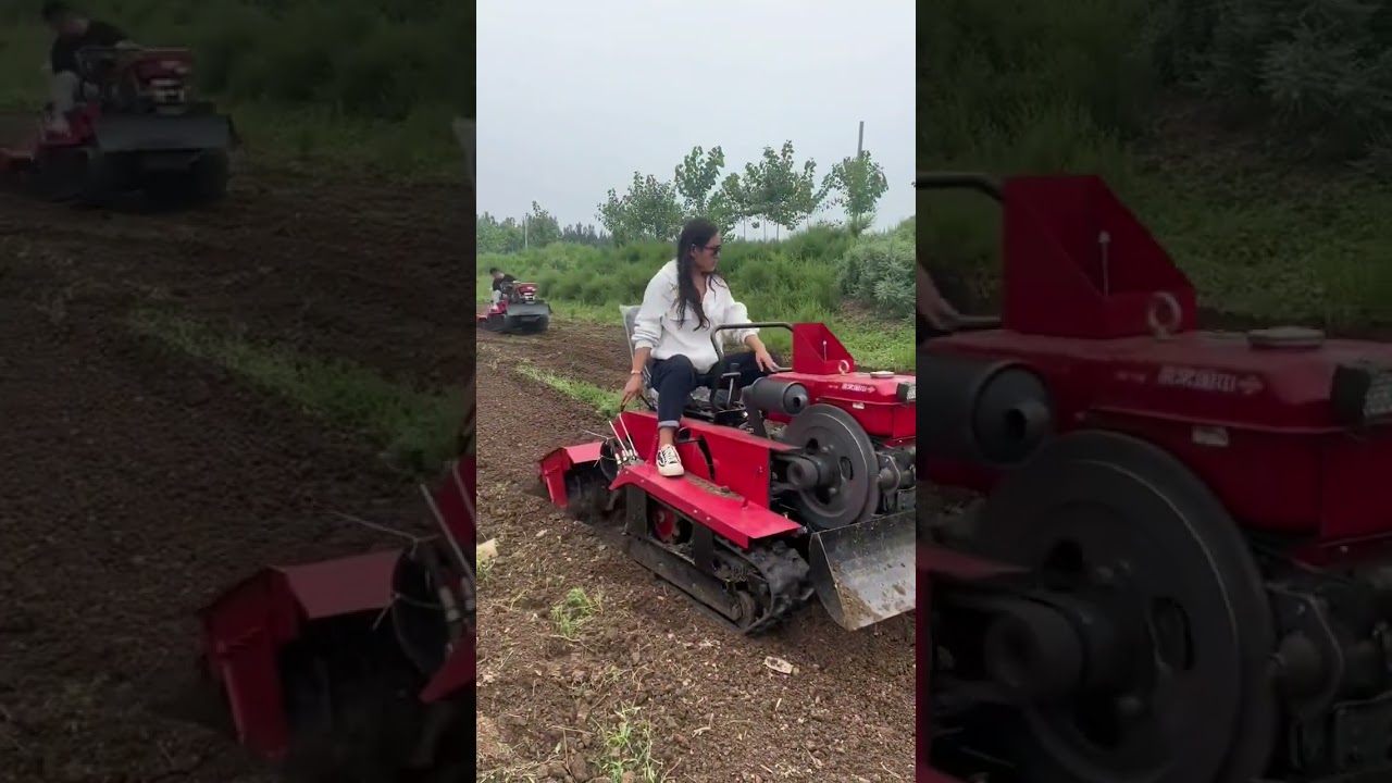 Crawler type micro tillage cultivator, orchard greenhouse management rotary tiller, supports custom