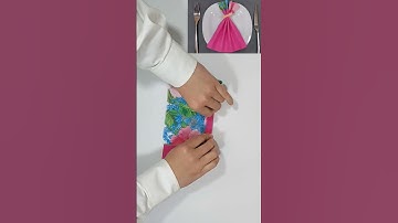 HOW TO FOLD A PAPER NAPKIN DRESS - TABLE SERVING - LOFT #shorts #origami #diy