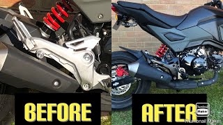 How To Paint Motorcycle Rear Sets Black - Honda Grom Mods