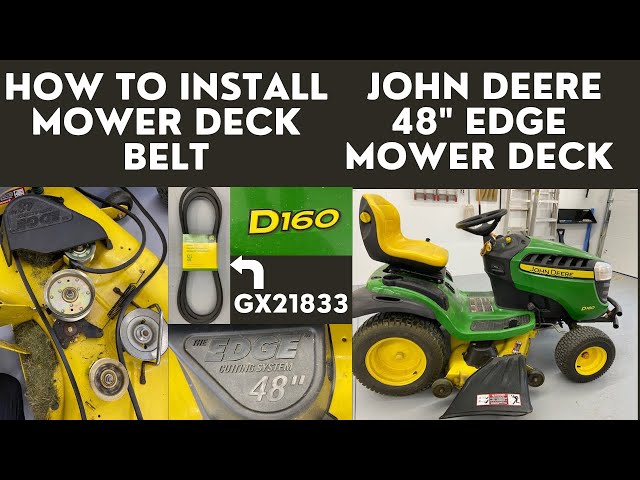 How To Install A Mower Deck Belt John Deere 48” Edge Mower Deck - Youtube