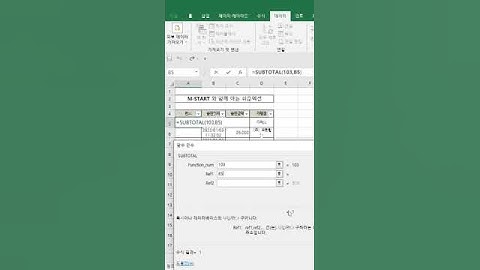 엑셀 숨겨진셀 SUBTOTAL 로 필터링 003 Excel Beginner