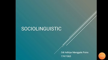 Persentasi Sociolinguistic Variation and Language Change