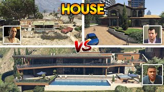 GTA 5 : MAIN CHARACTER HOUSE (FRANKLIN VS MICHAEL VS TREVOR)