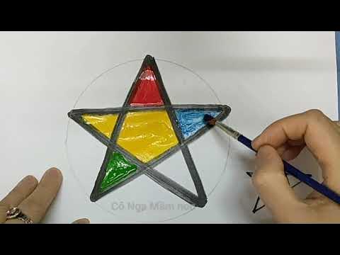 Vẽ Ngôi Sao Đơn Giản Và Tô Màu/How To Draw A Star #Congamamnon - Youtube