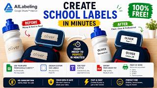 Create School Labels in Google Sheets (FREE PDF Labels)