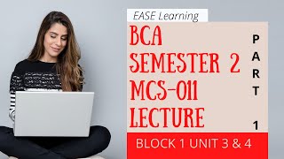 MCS-011 problem solving skill| BLOCK- 1, UNIT- 3  |UNIT  4