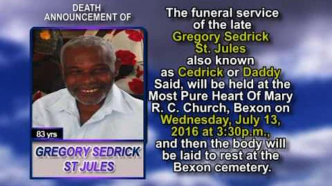 Gregory Sedrick St  Jules LONG