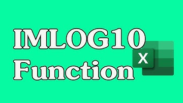 How to Use the IMLOG10 Function in Excel