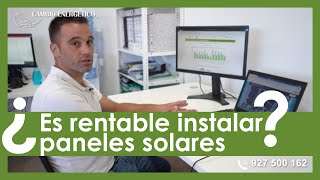 ¿ Es rentable instalar paneles solares ?  Los datos no mienten.