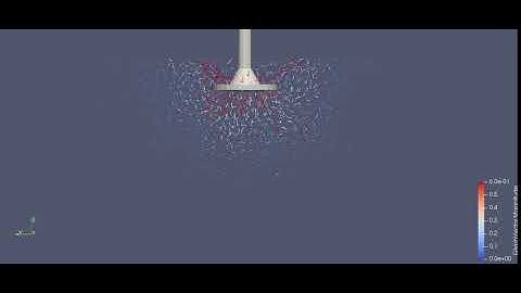 Spudcan penetration into sand: Displacement vector field