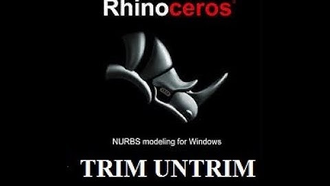 TRIM UNTRIM TOOL BAR HOW TO USE IN RHINO 4