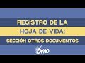 Hoja de vida: Otros Documentos