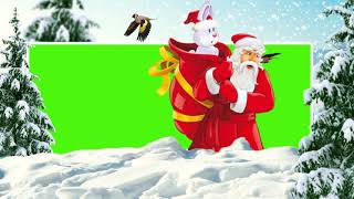 Merry Christmas and happy New Year green screen 2 frame full HD