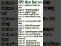 CPC Most Sections #exam #law #education #trending #trendingshorts