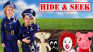 Hiding Underground from Roblox Police! HIDE and Seek Roblox Villains Challenge!