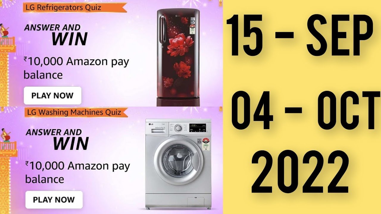 Amazon Lg Refrigerators Quiz Answers Today Amazon Lg Washing Machines