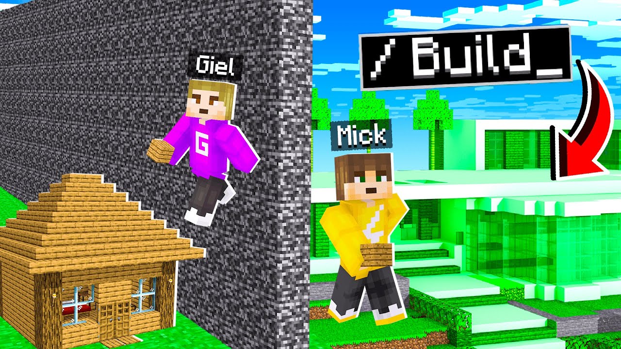 Ik Speel VALS In Een BOUW Wedstrijd Tegen GIEL! (Minecraft)