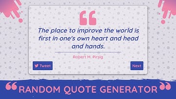 Build a Random Quote Generator using HTML, CSS & JavaScript