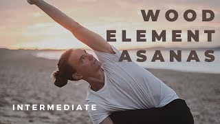 WOOD ELEMENT 🌳 (Liver/Gallbladder) Yoga Asanas class - Intermediate level (warm up prior)