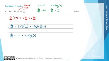 VCAA Mathematical Methods 2013 Exam 1 - Question 1