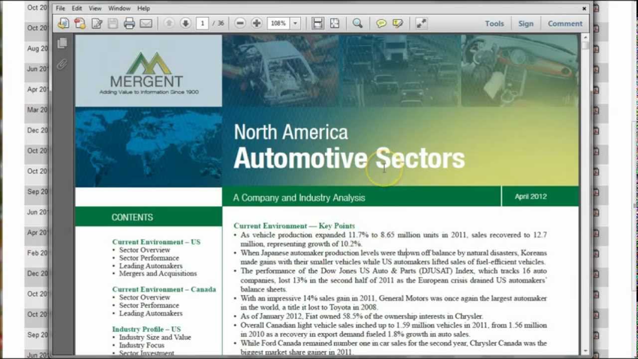 How To Find Industry Analysis And Industry Reports For The Automobile 