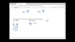 Coterminal Angles in Radians 1.2-5